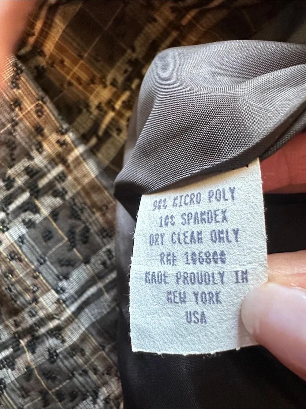 Vtg Y2K Boho Chic plaid jacket. Sz 8. Made in NYC